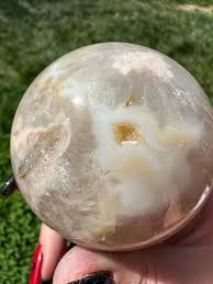 Pastel PA Flower Agate Sphere / Quartz Crystal Sphere ...