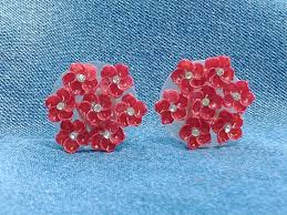 CO9 - CLIP-ONS 14 Red Flowers - Etsy