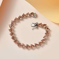 WOW!! 30.50ctw Morganique Quartz Triplet Tennis Bracelet ...