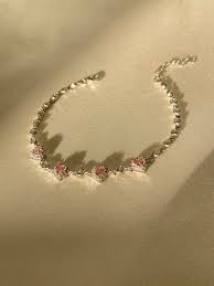925 Sterling Silver Pink Heart Love Bracelet, Multi Shine ...