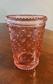 Vintage Pink Glass Hobnail Candleholder/Vase/Tea Light 5" | eBay