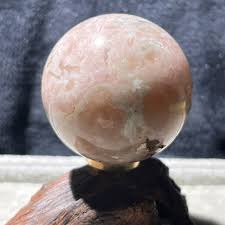 Natural cherry blossom agate Polished Crystal ball Reiki ...