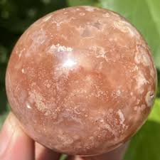 149g Natural Flower Agate Sphere Crystal Quartz Healing ...