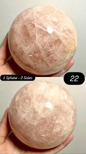 Large Rose Quartz Sphere | Heart Chakra Healing Stone | Wood ...