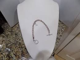 925 Sterling Silver Pink Glass Pearl HOPE Breast Cancer ...