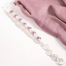 Handmade Morganite Sterling Silver Bracelet: Round Cut ...