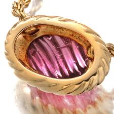 BOUCHERON Necklace Natural Pink Tourmaline 18K Yellow Gold ...