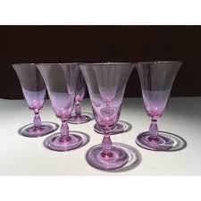 Mid-Century Purple Murano Glasses, Venice, Italy, 1960s, Set of 6 | Chairish