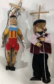 Vintage Extremely Rare Tellon Collections Pinocchio & Geppetto Wooden Marionette | eBay