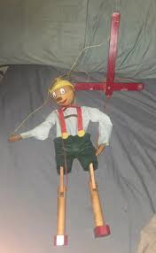 Vintage Wooden Pinocchio Marionette Puppet | eBay