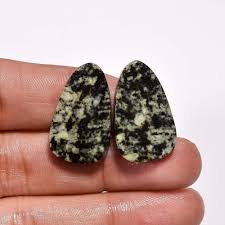 Lizardite Gemstone Cabochon Pair , Top Quality Lizardite ...