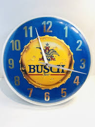 Busch Beer Clock Vintage | eBay