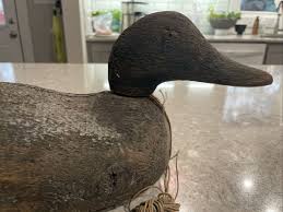 Antique Wood Duck Decoy Primitive Folk Art Wood Carved ...