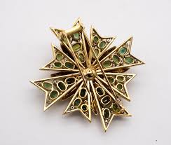 Verdura Maltese Brooch Pendant 18Kt Gold With 31.1 Ctw In ...