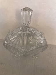 Vtg Glass Cut Candy Hexagon 6 Sided Bowl Dish Bowl Ex Cond ...