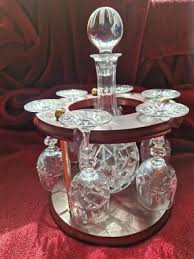 Vintage Zawiercie Polish Hand Crafted crystal decanter and 6 glasses set. Mint | eBay UK