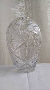 Vintage Clear Crystal Pinwheel Pattern Crystal Vase - 8" Tall | eBay