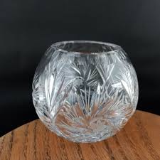 Vintage Deep cut Bohemian Crystal Posy Bowl Flower Holder | eBay