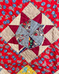 Pinwheel Star Quilt ca 1910-1930 72 x 85 $385 The most adorable cheerful old farmhouse quilt loaded deep with stars! The fabrics are all from the early 1900's and someone surely had