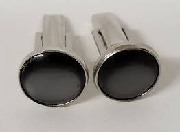 Vintage Pioneer Round Black or Dark Gray Silver Tone ...