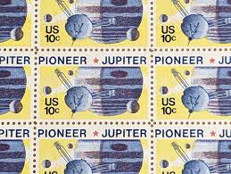 Sheet of 50 Pioneer 10 Jupiter Space Stamps, 10 Cent, 50 ...