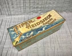 Large Tobacco Tin, Piper Heidsieck Chewing Tobacco Tin, Vintage Tobacciana - Etsy