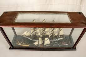 Antique Shadowbox Diorama of Ship Models For Sale at 1stDibs | antique ship diorama, diorama ship, antique ship model