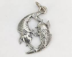 Melusine Solid 925 Sterling Silver Pisces Twin Fish Zodiac ...