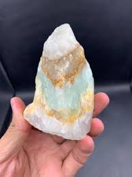 Natural Green Aragonite Mineral Display – Unique Raw Crystal ...