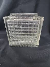 Vintage Art Deco Architectural Glass Block with Open Top ...