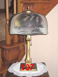 ANTIQUE PITTSBURGH REVERSE PAINTED LAMP | eBay