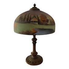 Early 20th Century American Reverse Painted Glass and ...