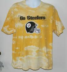 Pittsburgh "Go Steelers" T Shirt Custom Bleached NFL Football Adult XL | eBay