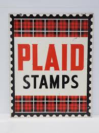 Sold at Auction: Plaid Stamps sign