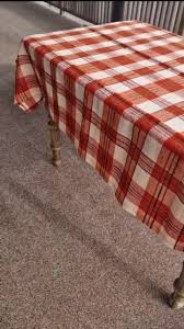 Vintage 70s Plaid Tablecloth: Scandinavian Retro Linen Blend - Etsy