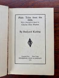 Book Plain Tales From the Hills by Rudyard Kipling 1924 ...