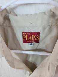Ely Plains Mens XL Beige Short Sleeve Pearl Snap Button Up ...