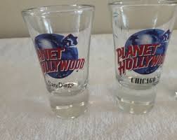 Vintage Planet Hollywood 2 Oz. Tall Shot Glasses Set of 4 - Etsy