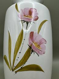 Vintage Hand-Painted 8” Tall Floral Vase Lozapenco Made In ...