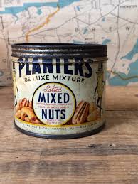 Vintage Planters Mixed Nuts Can 4 oz. 1940's White Can | eBay