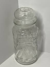 Planters glass canister lidded jar 1981 vintage 75th ...