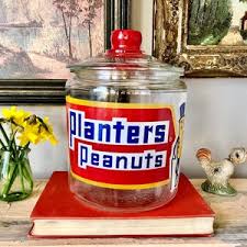 Vintage Planters Peanuts Glass Countertop Canister Featuring Mr. Peanut - Etsy