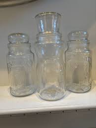 Vintage Set of 3 “Planters Mr. Peanut” 75th Anniversary Lidded Glass Jars | eBay
