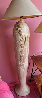 1980s Plaster Floor Lamp & Table Lamp Set Of 2 VINTAGE ...