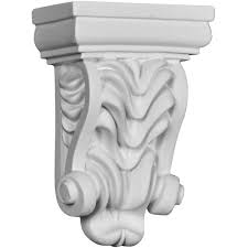 Endurathane Alexandria Corbel, 3"W x 1 5/8"D x 4 3/8"H, Factory Primed - Ekena Millwork