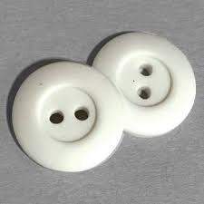 BL-425 Matte White 2-Hole Uniform Button, 3/4" - Priced per ...