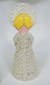 Vintage Christmas Angel Tree Topper Handmade Plastic Canvas ...