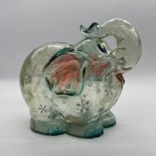 VTG Elephant Piggy Bank Unique Multi tone Colors Melamine ...