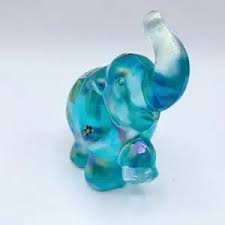 Fenton | Art | Signed Fenton Hand Painted Floral Blue ...