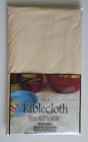 PEVA BEIGE RECTANGULAR TABLECLOTH 60" x 108" NEW | eBay